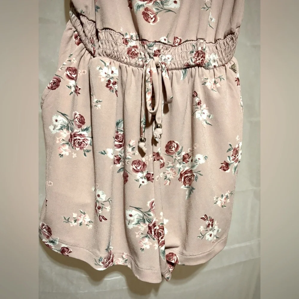 Guess-Floral Print On Blush-Tube Top-Romper-Size Small - Picture 2 of 8